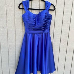 Royal Blue Satiny Dress